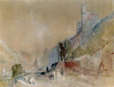 The Clemens Chapel with Rheinstein Castle and Reichenstein Castle by Joseph Mallord William Turner
